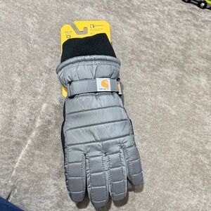 Carhartt Quilted Gray Winter Gloves